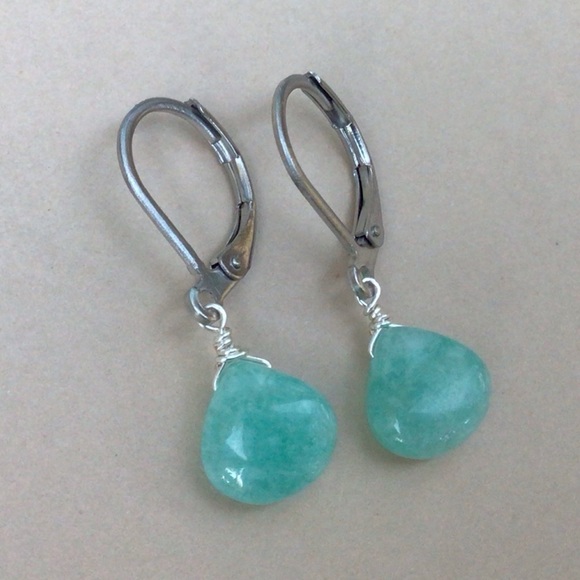 Amazonite Earrings Artisan Sundance Charm - Picture 2 of 7